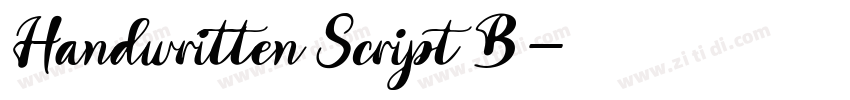 Handwritten Script B字体转换